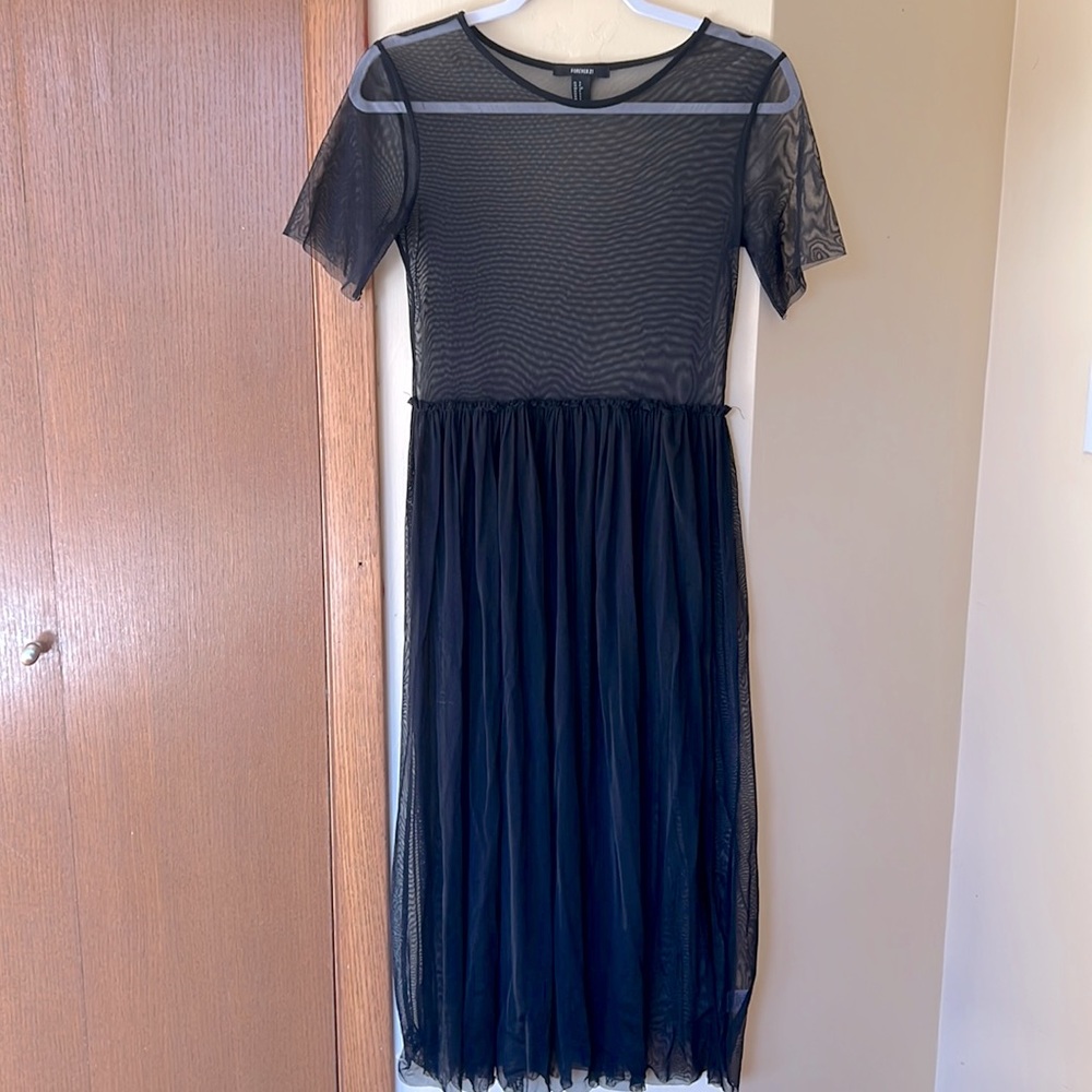 FINAL OFFER BEFORE DONATION: Forever 21 Sheer Mesh Midi Dress